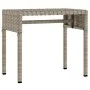Sun loungers with canopy and table 2 units light gray synthetic rattan by , Loungers - Ref: Foro24-3261574, Price: 403,03 €, ...