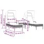 Sun loungers with canopy and table 2 units light gray synthetic rattan by , Loungers - Ref: Foro24-3261574, Price: 403,03 €, ...