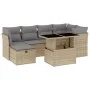 Set sofás de jardín 7 piezas y cojines ratán sintético beige de , Conjuntos de jardín - Ref: Foro24-3274659, Precio: 458,84 €...