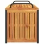 Massive Gartenkissenbox aus massiver Akazie und Stahl 110x45x42/53 cm von , Aufbewahrungsboxen für den Außenbereich - Ref: Fo...