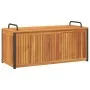 Massive Gartenkissenbox aus massiver Akazie und Stahl 110x45x42/53 cm von , Aufbewahrungsboxen für den Außenbereich - Ref: Fo...