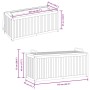 Massive Gartenkissenbox aus massiver Akazie und Stahl 110x45x42/53 cm von , Aufbewahrungsboxen für den Außenbereich - Ref: Fo...