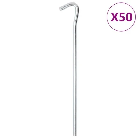 Clavijas para tienda 50 uds acero galvanizado 23 cm Ø7 mm de , Accesorios para tiendas de campaña - Ref: Foro24-4009334, Prec...