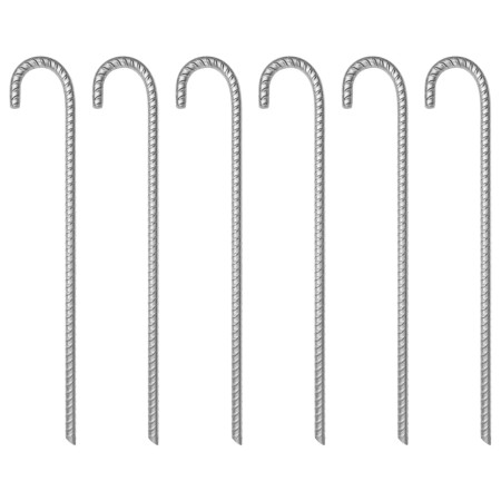Zelte Stecknadeln 6 Stück verzinkter Stahl 41,5 cm Ø12 mm von , Zeltzubehör - Ref: Foro24-4009343, Preis: 23,78 €, Rabatt: %