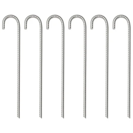 Zelte 6 Stück verzinkter Stahlstifte 37 cm Ø10 mm von , Zeltzubehör - Ref: Foro24-4009341, Preis: 19,18 €, Rabatt: %