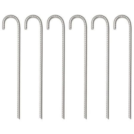 Zelte 6 Stück verzinkter Stahlstifte 37 cm Ø10 mm von , Zeltzubehör - Ref: Foro24-4009341, Preis: 18,30 €, Rabatt: %