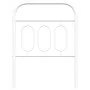 Cabecero de metal blanco 75 cm de , Cabeceros y pies de cama - Ref: Foro24-377192, Precio: 28,91 €, Descuento: %
