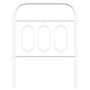 Weißes Metallkopfteil 75 cm von , Kopf- und Fußteile - Ref: Foro24-377192, Preis: 29,26 €, Rabatt: %