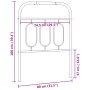 Weißes Metallkopfteil 75 cm von , Kopf- und Fußteile - Ref: Foro24-377192, Preis: 29,26 €, Rabatt: %
