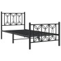 Bed frame with black metal headboard and footboard 80x200 cm by , Beds and slatted bases - Ref: Foro24-376137, Price: 86,16 €...