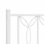 Metal bed frame with white headboard and footboard 100x190 cm by , Beds and slatted bases - Ref: Foro24-376189, Price: 84,85 ...