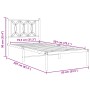 Metallbettgestell mit weißem Kopfteil 80x200 cm von , Betten und Lattenroste - Ref: Foro24-376168, Preis: 75,90 €, Rabatt: %
