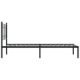 Estructura de cama con cabecero metal negro 90x200 cm de , Camas y somieres - Ref: Foro24-376121, Precio: 74,98 €, Descuento: %