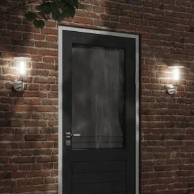 Apliques de exterior 2 unidades acero inoxidable plateado de , Iluminación de exterior - Ref: Foro24-4006245, Precio: 52,94 €...