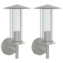 Outdoor wall lights 2 units stainless steel silver by , Outdoor lighting - Ref: Foro24-4006245, Price: 53,81 €, Discount: %