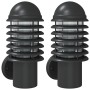 Außenlampen, 2 Stück, Edelstahl, Schwarz. von , Außenbeleuchtung - Ref: Foro24-4006253, Preis: 62,50 €, Rabatt: %