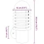 Außenlampen, 2 Stück, Edelstahl, Schwarz. von , Außenbeleuchtung - Ref: Foro24-4006253, Preis: 61,49 €, Rabatt: %