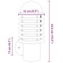 Außenlampen, 2 Stück, Edelstahl, Schwarz. von , Außenbeleuchtung - Ref: Foro24-4006253, Preis: 62,50 €, Rabatt: %