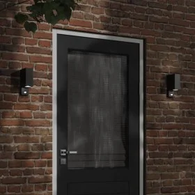 Außenwandleuchten mit Sensor, 2 Stück, Schwarz, aus Aluminium. von , Außenbeleuchtung - Ref: Foro24-4006309, Preis: 46,27 €, ...