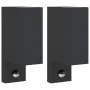 Außenwandleuchten mit Sensor, 2 Stück, Schwarz, aus Aluminium. von , Außenbeleuchtung - Ref: Foro24-4006309, Preis: 46,27 €, ...