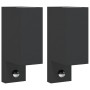 Lámparas de pared de exterior con sensor 2 uds aluminio negro de , Iluminación de exterior - Ref: Foro24-4006309, Precio: 47,...