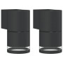 Lámparas de pared de exterior 2 uds aluminio fundido negro de , Iluminación de exterior - Ref: Foro24-4006321, Precio: 34,88 €
