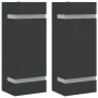 Apliques de exterior 2 unidades acero inoxidable negro de , Iluminación de exterior - Ref: Foro24-4006337, Precio: 36,28 €, D...