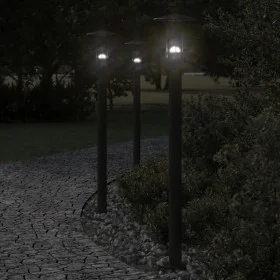 Outdoor floor lamps 3 pcs stainless steel black 100 cm by , Outdoor lighting - Ref: Foro24-4006356, Price: 119,64 €, Discount: %