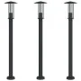 Lámparas de suelo exterior 3 uds acero inoxidable negro 100 cm de , Iluminación de exterior - Ref: Foro24-4006356, Precio: 11...