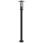 Außen-Stehlampen, 3 Stück, Edelstahl schwarz, 100 cm. von , Außenbeleuchtung - Ref: Foro24-4006356, Preis: 121,40 €, Rabatt: %