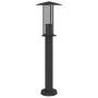 Außen-Stehlampen, 3 Stück, Edelstahl, schwarz, 60 cm. von , Außenbeleuchtung - Ref: Foro24-4006354, Preis: 90,77 €, Rabatt: %