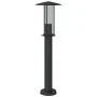 Außen-Stehlampen, 3 Stück, Edelstahl, schwarz, 60 cm. von , Außenbeleuchtung - Ref: Foro24-4006354, Preis: 90,77 €, Rabatt: %