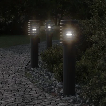 Lámpara de suelo de exterior acero inoxidable negro 60 cm de , Iluminación de exterior - Ref: Foro24-4006361, Precio: 47,34 €...