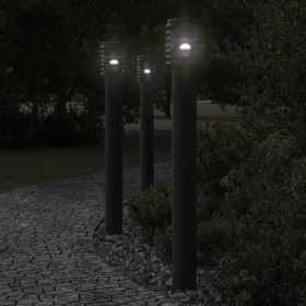 Outdoor floor lamp stainless steel black 110 cm by , Outdoor lighting - Ref: Foro24-4006363, Price: 56,47 €, Discount: %