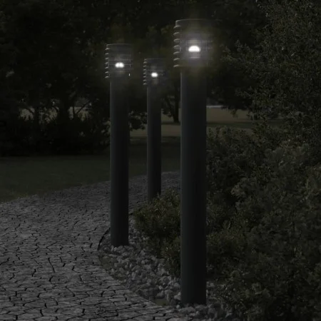Außen-Stehlampe aus schwarzem Edelstahl, 110 cm. von , Außenbeleuchtung - Ref: Foro24-4006363, Preis: 57,61 €, Rabatt: %