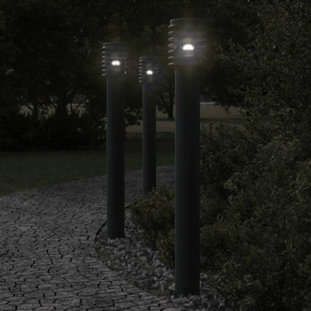 Außen-Stehlampe aus schwarzem Edelstahl, 110 cm. von , Außenbeleuchtung - Ref: Foro24-4006363, Preis: 56,47 €, Rabatt: %