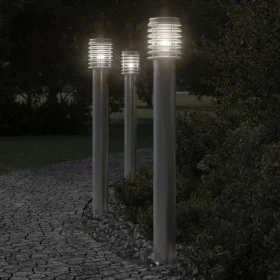 Lámpara de suelo de exterior con enchufe acero inoxidable 110cm de , Iluminación de exterior - Ref: Foro24-4006375, Precio: 5...