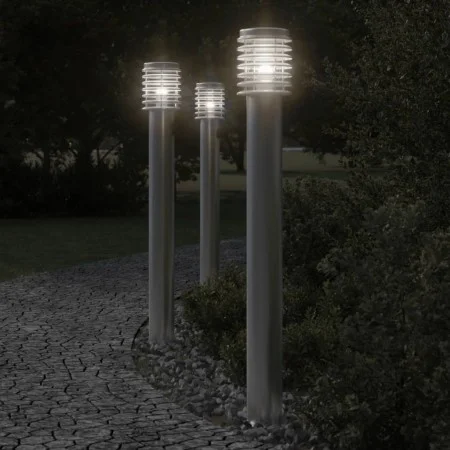 Outdoor floor lamp with stainless steel plug 110cm by , Outdoor lighting - Ref: Foro24-4006375, Price: 55,44 €, Discount: %