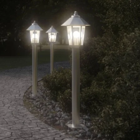 Außen-Stehlampen, 3 Stück, Edelstahl, 80 cm. von , Außenbeleuchtung - Ref: Foro24-4006382, Preis: 104,34 €, Rabatt: %