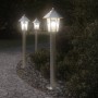 Outdoor floor lamps, 3 units, stainless steel, 80 cm by , Outdoor lighting - Ref: Foro24-4006382, Price: 106,25 €, Discount: %