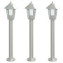 Outdoor floor lamps, 3 units, stainless steel, 80 cm by , Outdoor lighting - Ref: Foro24-4006382, Price: 106,25 €, Discount: %