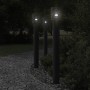 Außen-Stehlampen mit Stecker, 3 Stück, Schwarz, 110 cm, aus Stahl. von , Außenbeleuchtung - Ref: Foro24-4006380, Preis: 157,8...