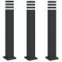 Lámparas de suelo de exterior 3 unidades aluminio negro 80 cm de , Iluminación de exterior - Ref: Foro24-4006396, Precio: 127...