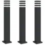 Lámparas de suelo de exterior 3 unidades aluminio negro 80 cm de , Iluminación de exterior - Ref: Foro24-4006396, Precio: 120...