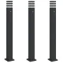 Außen-Stehlampen mit Sensor, 3 Stück, Schwarz, aus Aluminium, 110 cm. von , Außenbeleuchtung - Ref: Foro24-4006404, Preis: 15...