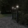 Außen-Stehlampen mit Sensor, 3 Stück, Schwarz, aus Aluminium, 110 cm. von , Außenbeleuchtung - Ref: Foro24-4006404, Preis: 15...