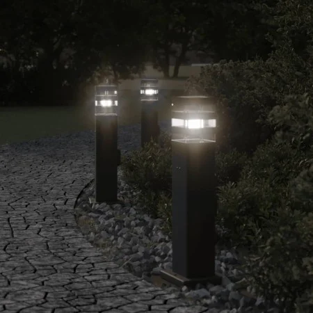 Outdoor floor lamps with plug, set of 3, black aluminum, 50 cm. by , Outdoor lighting - Ref: Foro24-4006406, Price: 123,09 €,...