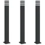Außen-Stehlampen mit Stecker, 3 Stück, Schwarz, Aluminium, 110 cm. von , Außenbeleuchtung - Ref: Foro24-4006410, Preis: 154,8...