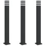 Außen-Stehlampen mit Stecker, 3 Stück, Schwarz, Aluminium, 110 cm. von , Außenbeleuchtung - Ref: Foro24-4006410, Preis: 165,7...