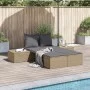 Double sun lounger with beige synthetic rattan cushions by , Loungers - Ref: Foro24-368392, Price: 309,75 €, Discount: %